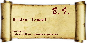 Bitter Izmael névjegykártya